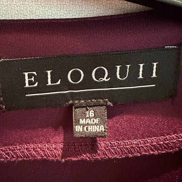 Eloquii scuba flutter sleeve dress, size 16 - Picture 5 of 7